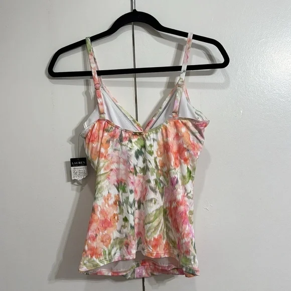 Ralph Lauren Floral Tankini Swim Top Size 6